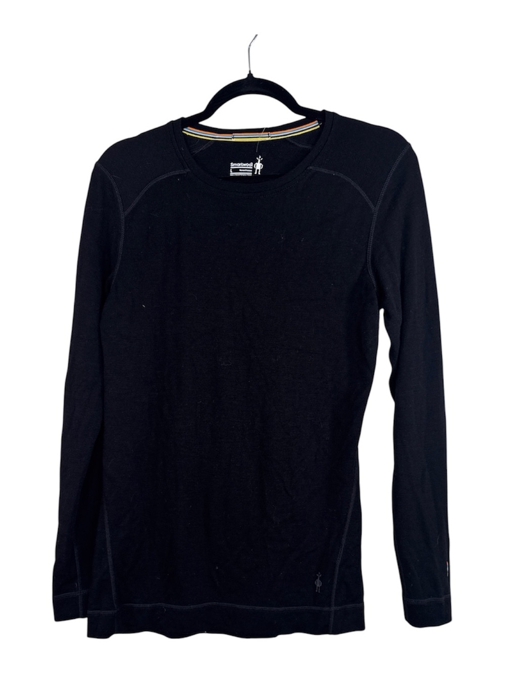 Smartwool Black Long Sleeve Merino Wool Tee Shirt Womens M Outdoor Hiking Shirt